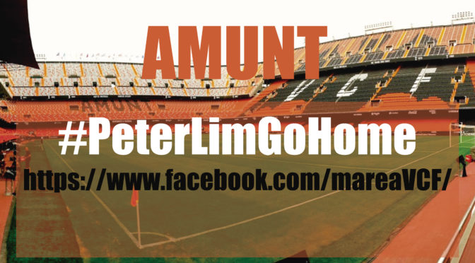 THE CAMPAIGN IN CHANGE.ORG DE MAREA VALENCIANISTA EXCEEDS 3,500 PETITIONS TO PETER LIM TO SELL AND GO